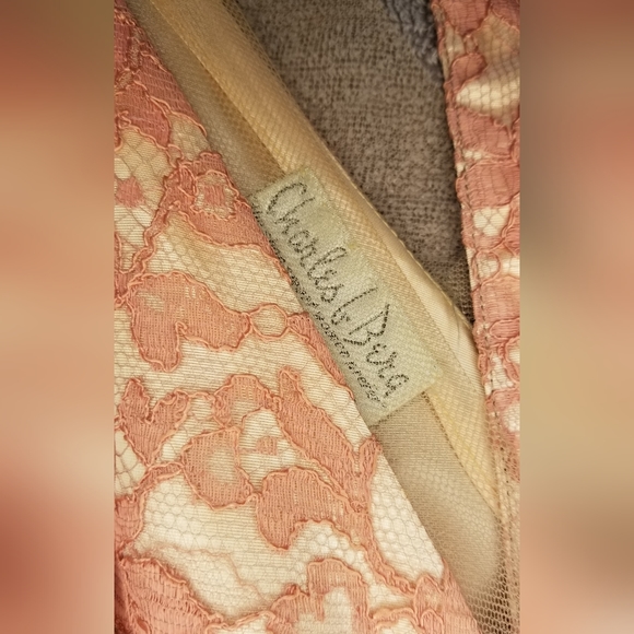 Women's Antique Vintage 1940s formal/cocktail dress, Charles Berg, Dusty Rose - Picture 9 of 12